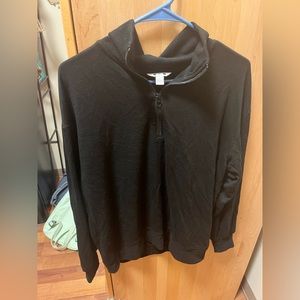 Black quarter zip long sleeve shirt